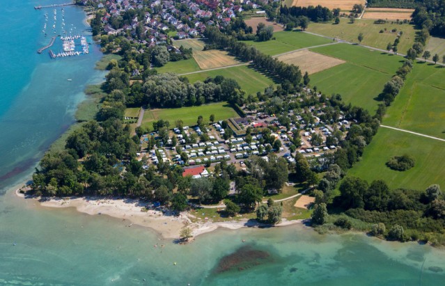 Campingplatz Klausenhorn Bodenee von oben